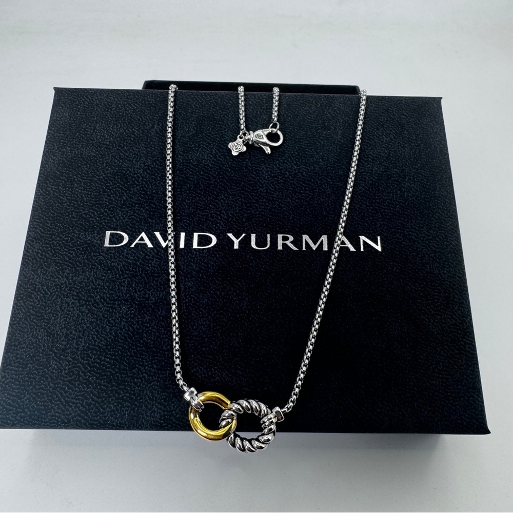 David Yurman Two-Tone Silver and Gold Necklace